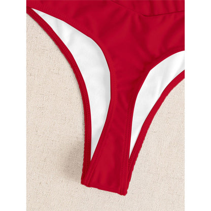 S - XL High Waist High Leg Cut Bikini Bottom Swim Brief Women Swimwear Female Bather Brazilian Tanga Panties Underwear K7095