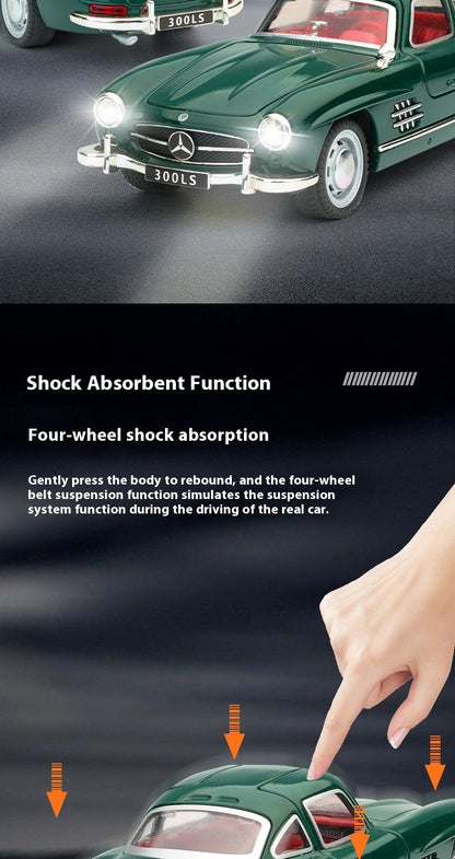 1:32 Mercedes Benz 300SL Classic Car Alloy Car Diecast Model Simulation Miniature Car Model Decorative Trendy Ornaments For Boy
