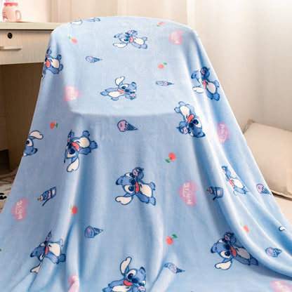 Manta Fofa do Stitch, Manta Quente de Flanela, Fronha com Estampa Estilo Japonês, Colcha para Quarto, Sofá, Cama de Menina