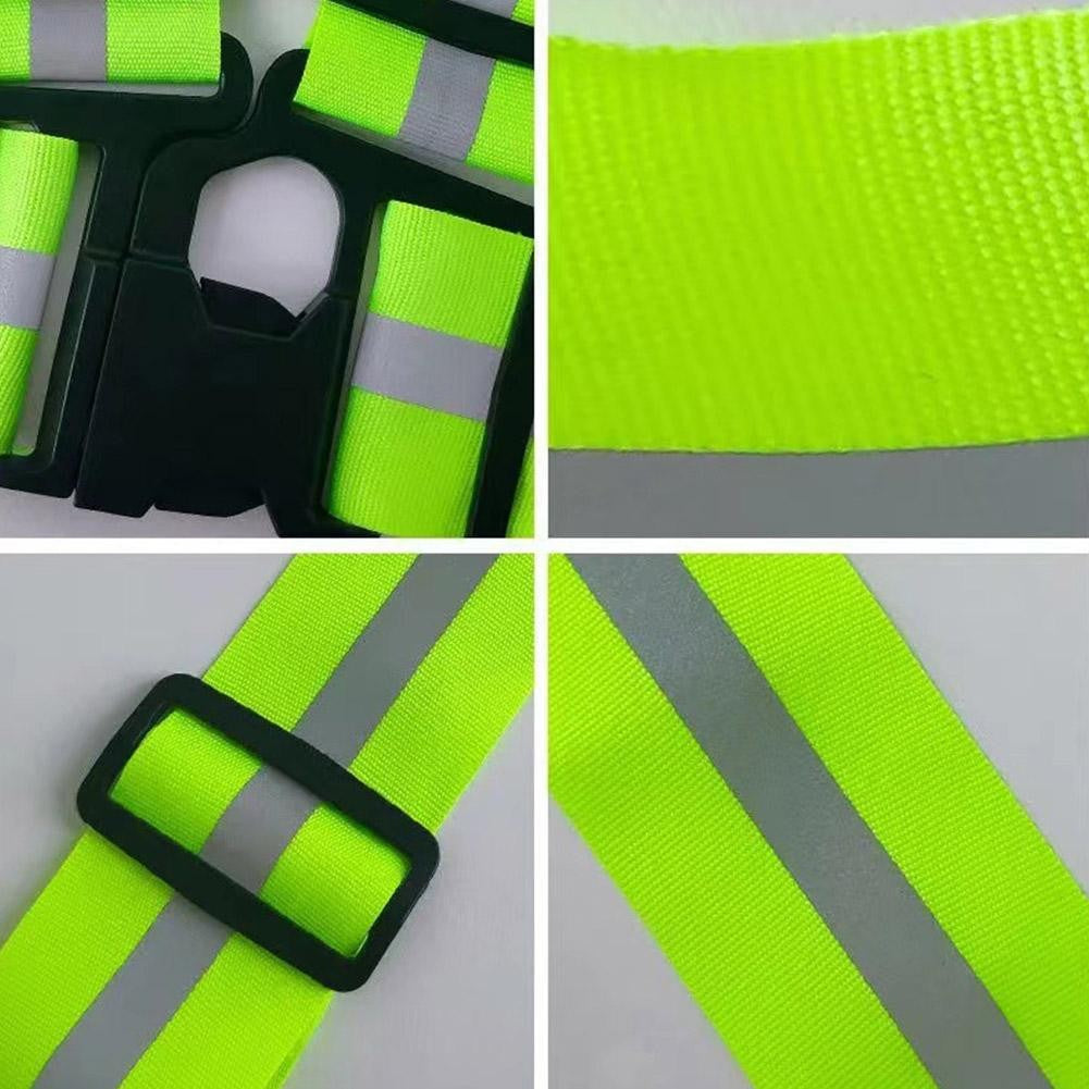 High Visibility Reflective Vest Reflective Straps Night Running Cycling Clothing Vest Adjustable Safety Vest Riding Equipment