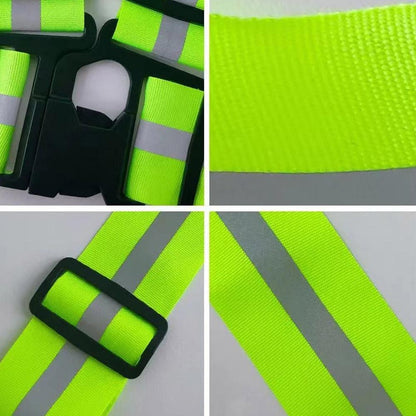 High Visibility Reflective Vest Reflective Straps Night Running Cycling Clothing Vest Adjustable Safety Vest Riding Equipment