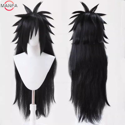 Perucas de Cosplay Uchiha Madara Longas Resistentes ao Calor Cabelo Sintético Perucas de Anime de Jogo + Touca de Peruca