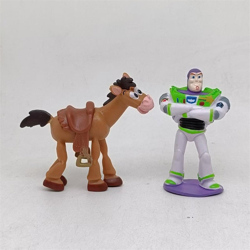Hot 10pcs/set Movie Cartoon Toy Story 5 Jessie Woody Buzz Lightyear Forky Lilypad Smarty Pants Action Figure Model Toys Gifts