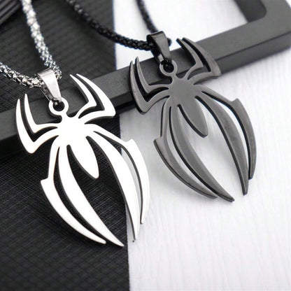 Colar Cosplay com Pingente de Aço Inoxidável Masculino Logotipo de Homem-Aranha de Super-Herói Corrente Gargantilha Acessórios de Joias Presente