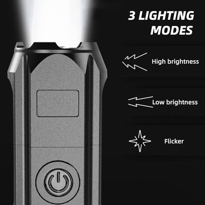 LED Camping Torch Flashlight High Power Rechargeable USB Spotlight Zoom Lantern Built-in Battery For Fishing Outdoor Waterproof