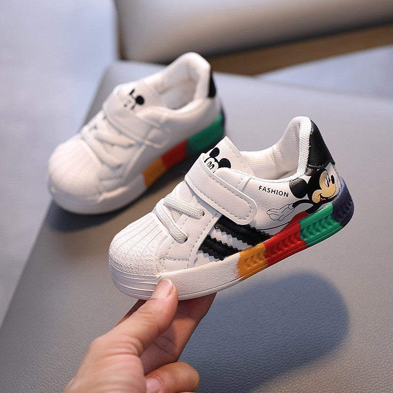 Spring And Autumn Boys And Girls Baby Walking Shoes Soft Sole Board Shoes Children's Single Shoes Anti Slip And Breathable Sneak