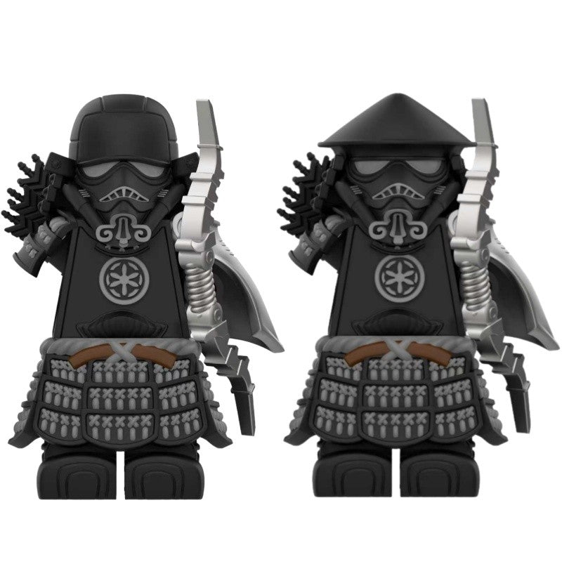 Armadura de Storm Samurai Trooper Soldado Branco Articulado DY325 com Armas (Pistola e Katana) - DY Minifigs