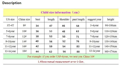 Boys Pajamas Loungewear Set Summer Shorts Little Boy Pyjamas Big Kids Sleepwear Children Clothes Sets for Girls