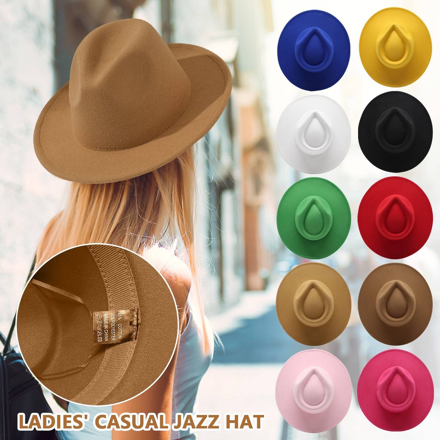 Chapéu Fedora Feminino Moderno Formal de Casamento Decoração Preto Verde Branco Panamá Boné Outono Inverno Luxo Masculino Cartola Fedoras Gorra