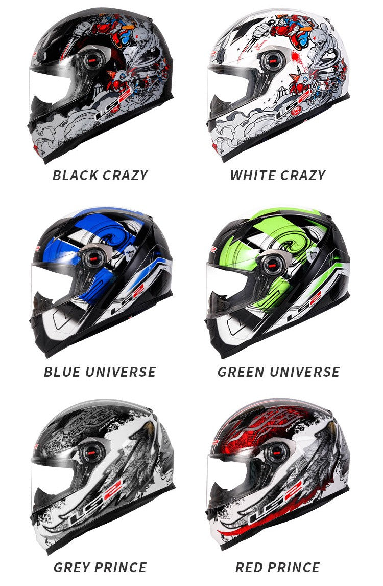 Capacete de Moto Clássico LS2 Fechado Masculino Feminino Capacete de Motocross Casco em ABS Aprovado pela ECE Acessórios para Motos FF358
