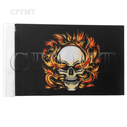 Universal Motorcycle Luggage Rack Nation Flag Double Side Pirate Flag Fit For Harley CBR YZF