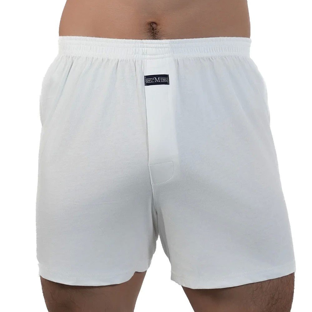 1pcs Men pijama 100% Cotton Pajama Shorts Summer Solid Elastic Waist Short Pants Casual Breathable Male Boxer Shorts Home Shorts