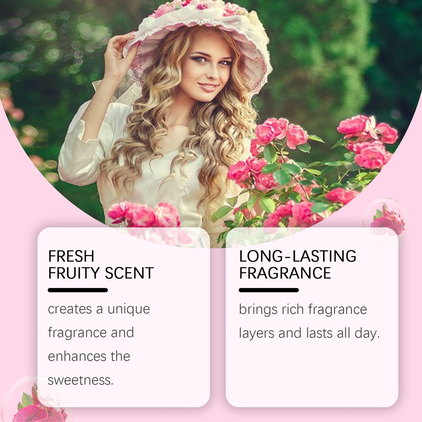 Roxelis 100ml Brazilian Style Perfume Light Fragrance Red Pitaya Jasmine Scent Fresh Long Lasting Aroma Dating Flirting Perfume