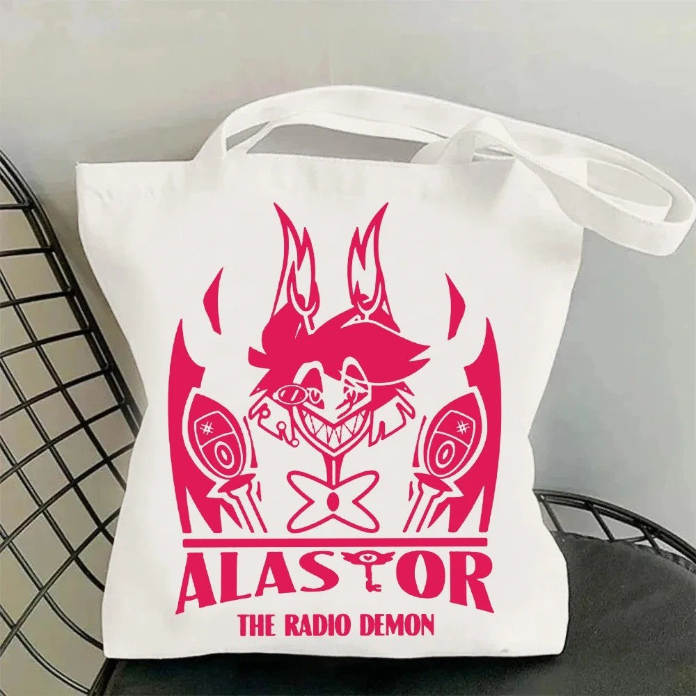 Popular Hazbin Hotel Vox Canvas Bag Shopping Tote Bag Shopper Bag for Fans Gift Latest Model Fashion Bag Derpy Merch Canvas Bag