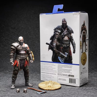 Modelo Kratos God Of War Ragnarok Figuras Jogo Action Figure Brinquedos Anime 15cm Estatueta Colecionável Boneco Articulado Presente para Exposição