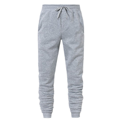 Winter Lambswool Warm Casual Pants Men's Fitness Jogging Sweatpants Male Solid Drawstring Bottoms Fleece Straight Trousers M-5Xl