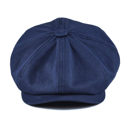BOTVELA Men's Newsboy Cap Twill Cotton 8 Panel Hat Flat Ivy Cabbie Casual Baker Caps Gatsby Hat Retro Hats Boina Beret for Male