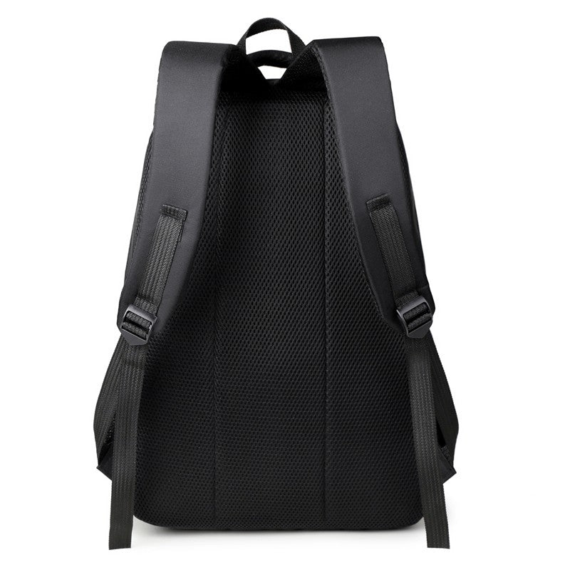 Men's large-capacity backpack, fashionable laptop bag, suitable for travel and business, equipped with secure zipper closure and