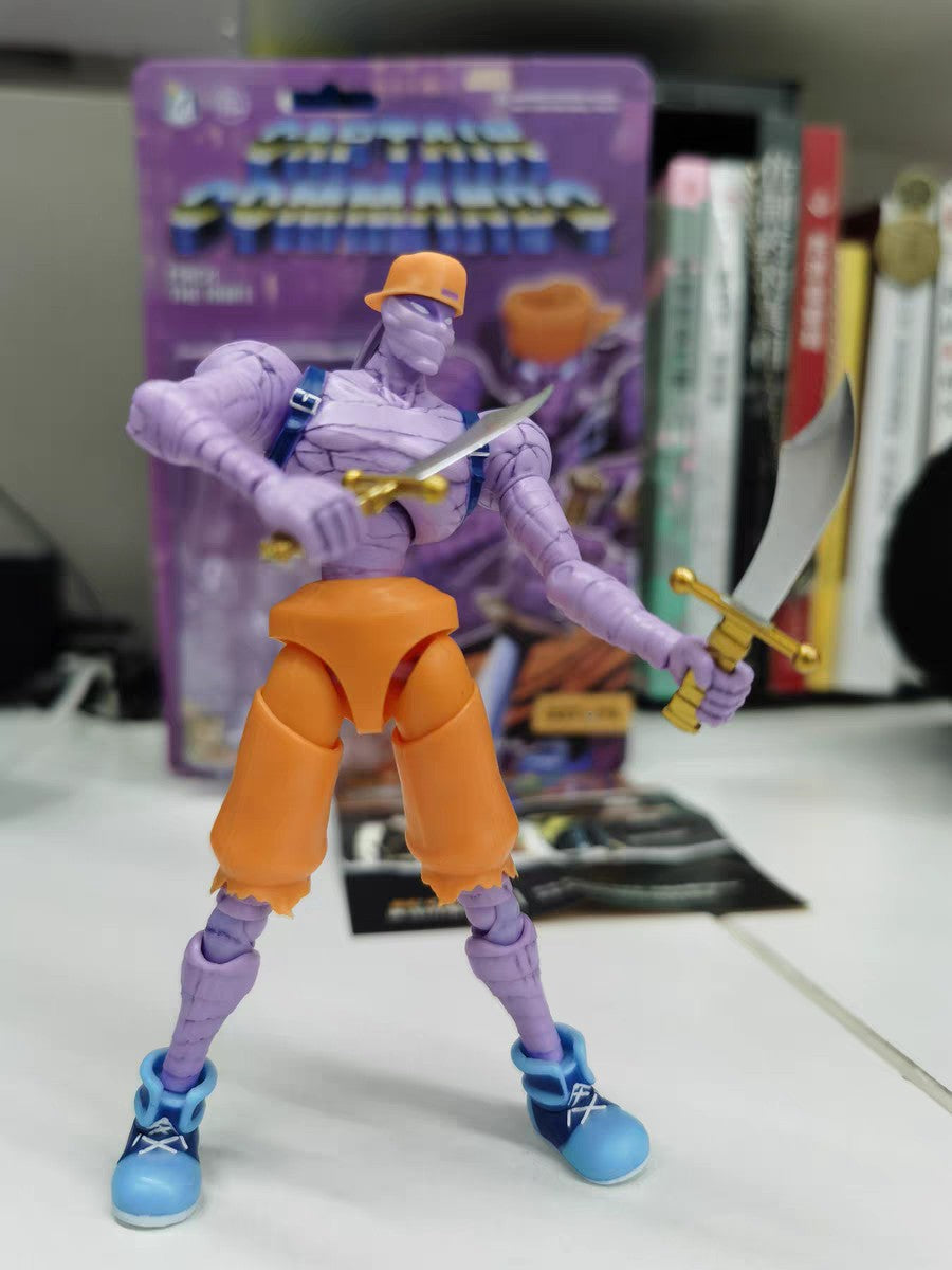 52toys Captain Commando 1/18 Figure Mack The Knife Ginzu The Ninja Baby Head Arcade Game Action Doll Toy Birthday Gifts Hot