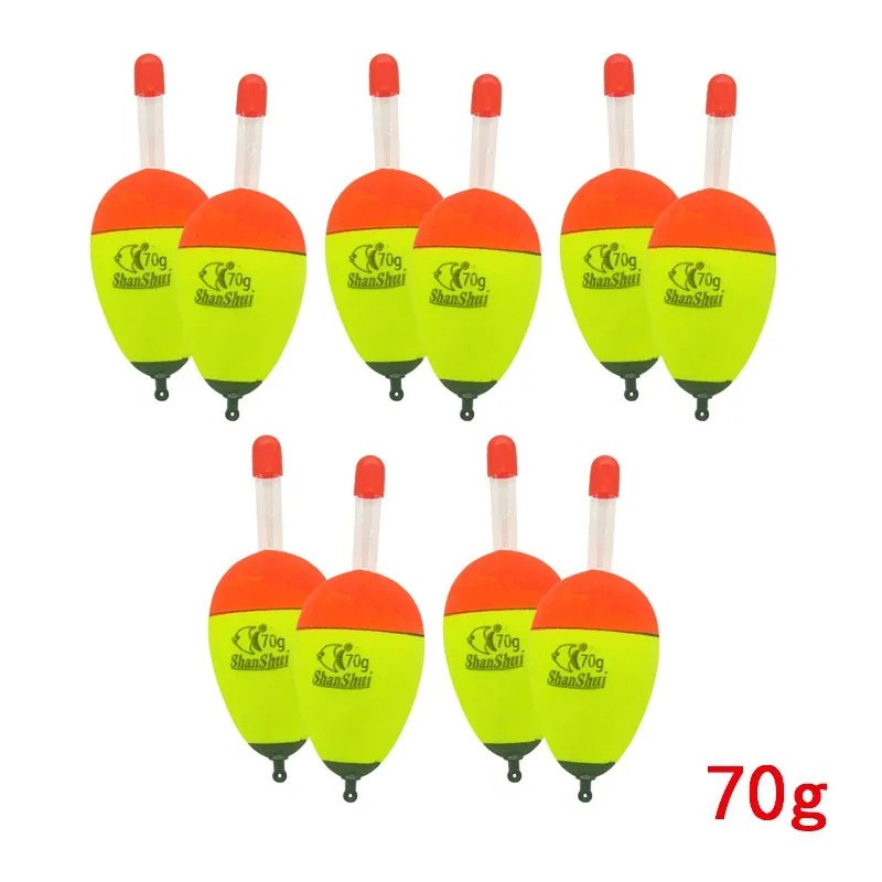 2/10pcs EVA Luminoso Pesca Noite Flutuante Luz Vara Espuma Plástica Bobber Mar Pesca em Rocha Chumbadas Flutuadores Acessórios de Pesca