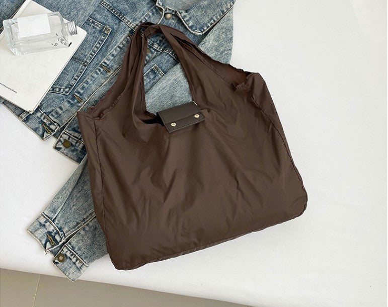 1PCS PU Polyester High Quality Hanging Bag for Shopping Large Capacity Foldable Portable Shopping Bag,Storage bag
