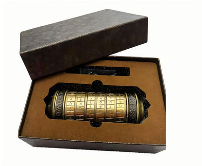BRONZE Leonardo Da Vinci Code Toys Metal Cryptex Locks for Wedding Gifts Valentine's Day Gifts