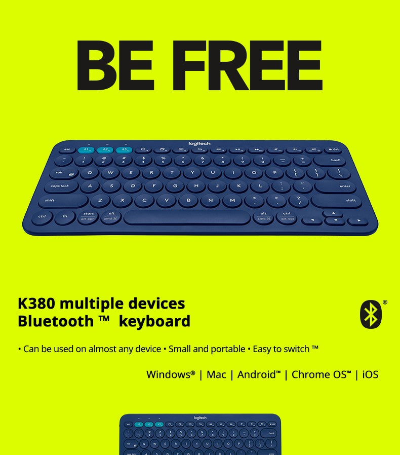 Teclado sem Fio Bluetooth Logitech K380 Vermelho para Tablet iPad Escritório