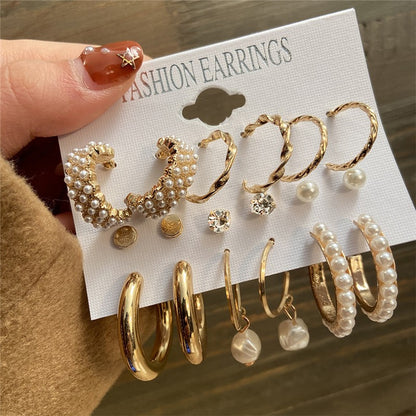 Brincos Grandes de Coração Dourado e Prateado YOBEST para Mulheres, Conjunto de Brincos Borboleta Pendurados, Presentes de Joias Femininas, Nova Moda, 2025