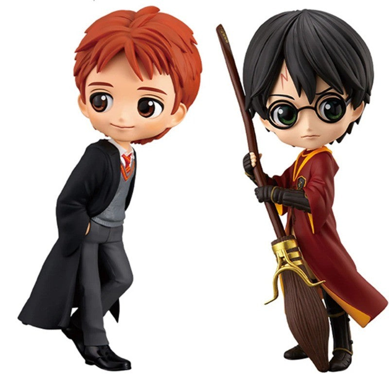 Enfeite de mesa da série Harry Potter, brinquedo modelo, boneco de ação, estátua modelo versão Kawaii Q, periféricos de anime para decoração