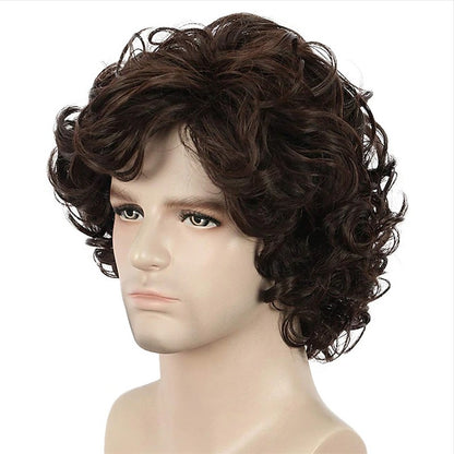 HAIRJOY Jon Snow Cosplay Wigs for Men Women Heat Resistant Fiber Synthetic Hair Curly  Anime Wigs