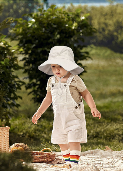 Summer big brim sun hat for child soft breathable basin cap for boys and girls outdoor bucket hat hat Fishing/Beach/Summer UV