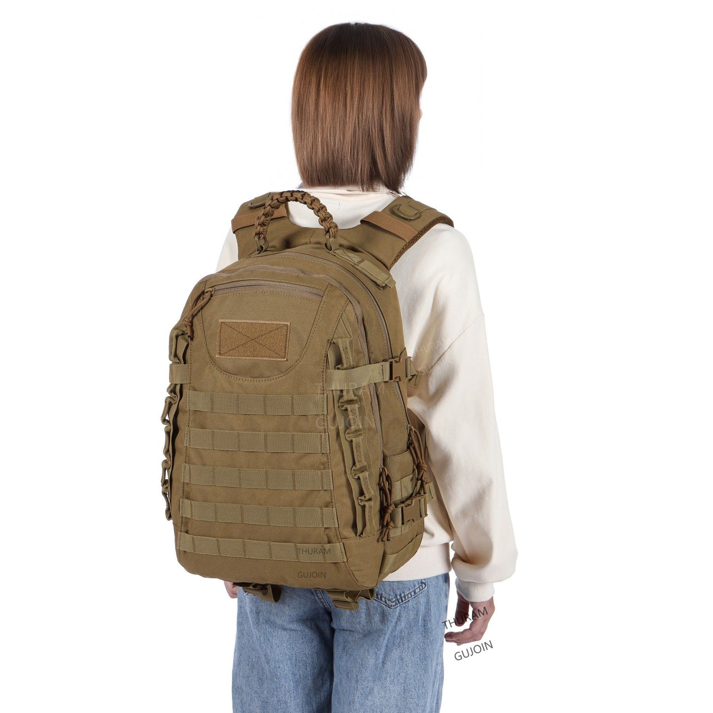 Mochila Tática de 38L, Estilo de Mochila de Grande Capacidade Impermeável para Exterior com Sistema MOLLE, para Caminhada, Acampamento, Viagem ou Mochila de Fuga