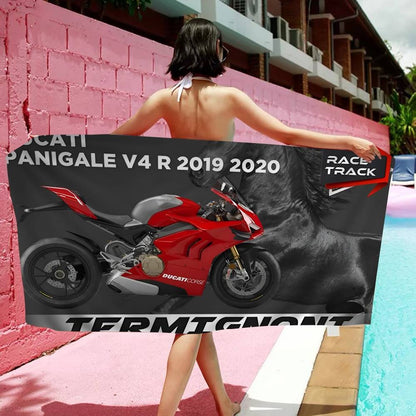 Ducati Motorcycle LOGO Printing Big Microfiber Beach Towels Towel Sand Beach Towels Pool Towel for Travel Swim Pool Yoga