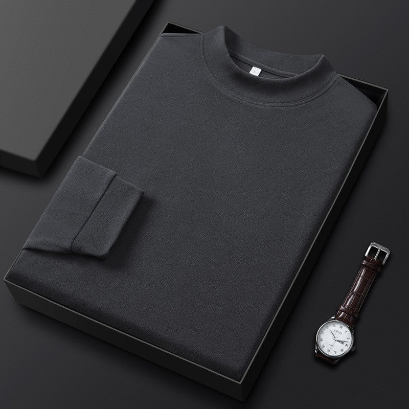 Winter Fleece Thicken Tops Large Size pajamas 6XL 7XL 8XL 9XL Men's Thermal Underwear Tops  Long Sleeve Black