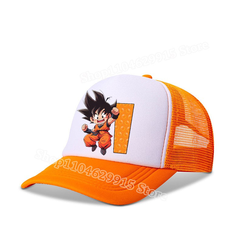 New Dragon Ball Baseball Cap Cartoon Anime Figure Goku Print Kid Hat Boys Athleisure Adjustable Hats Sport Fashion Birthday Gift