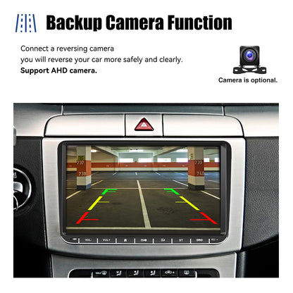 Central Multimídia 9" Android 14 4G+64G Sem Fio Carplay GPS NAVI WIFI RDS FM BT EQ para VW Golf 5 6 Passat Polo Touran Tiguan Caddy EOS