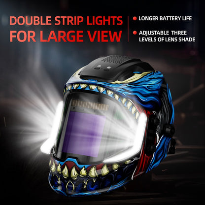 ANDELI Auto Darkening Welding Helmet Panoramic 180° View True Color 4 Arc Sensor Welding Mask for MIG MAG MMA Welder Machine