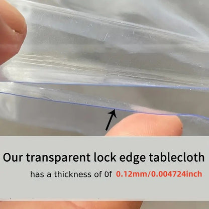 Tablecloth, Thin Transparent Plastic, Oil-Proof Wiping Tablecloth for Dining Tables, Parties, Camping(Odorless)