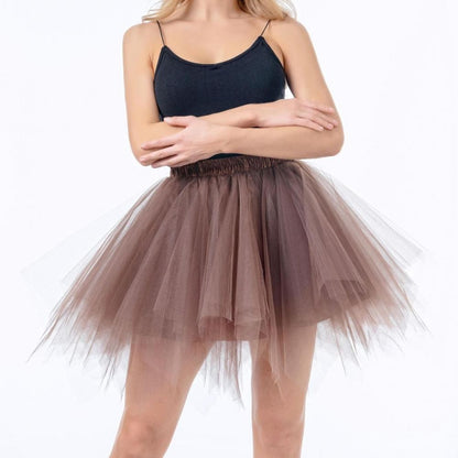 Women's Tulle Skirt 1950s Vintage Skirts Adult Ballet Crinoline Tulle Skirt Fluffy Princess Petticoat Underskirt Dancing Dress