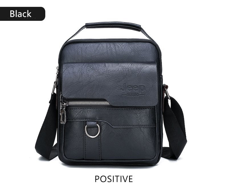 JEEP BULUO Luxury Brand Men Crossbody Messenger Bags Business Casual Handbag Male PU Shoulder Bag Large Capacity