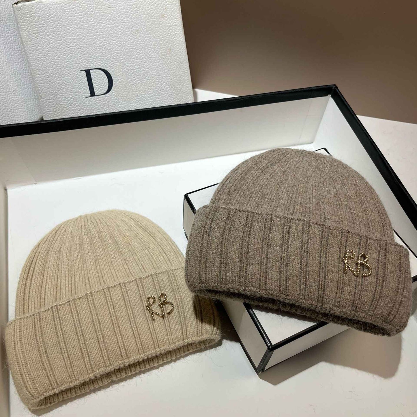 Women Ribbed Stretch Knit Beanie Soft Slouchy Wool Hat Extreme Cold Weather Warm Ear Protection Winter Fashion Cap