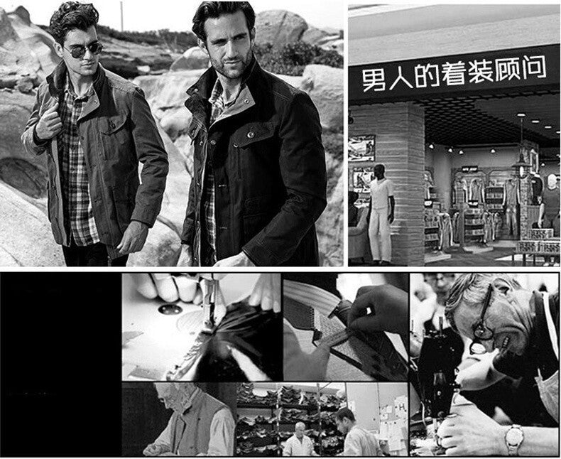 2025 Autumn Windproof Jacket Men's Trendy Solid Color Zipper Pocket Windbreaker Coat Casual Camping Jogging Loose Hooded Jackets