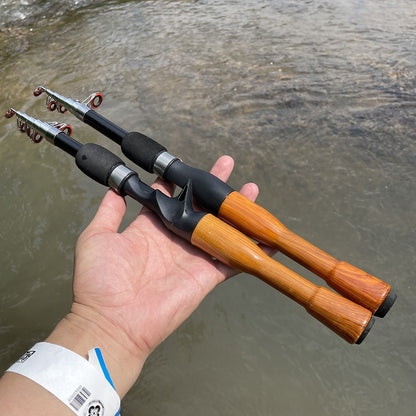 Lure Fishing Rod 1.3m 1.6m 1.8m Carbon Spinning Casting Baitcasting Mini Short Light Travel Lure Rod