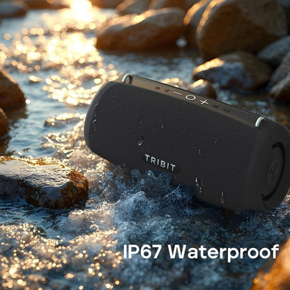 TRIBIT StormBox Lava 80W Caixa de Som Bluetooth Portátil com Powerbank Integrado, Controle por Aplicativo, IP67 à Prova D'água para Uso Externo, Acampamento, Festas
