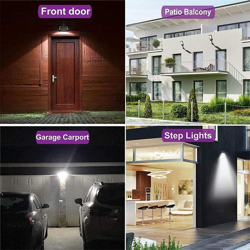 1-5 Pack Solar Street Lights Outdoor Waterproof Motion Sensor Wall LED with 3 Lighting Mode Solar Powered Lights for Garden
