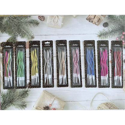 6/12/48pcs Birthday Candles Spiral Cake Candles  Long Thin Cake Candles For Wedding Party And Cake Decoration