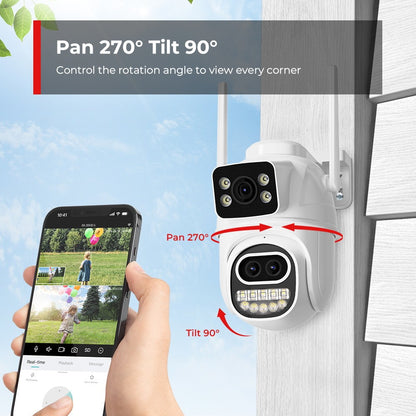 BESDER 6K 12MP Wifi Camera PTZ Dual Screen 8X Digital Zoom AI Auto Tracking Outdoor 8MP CCTV IP Camera Security Protection iCSee