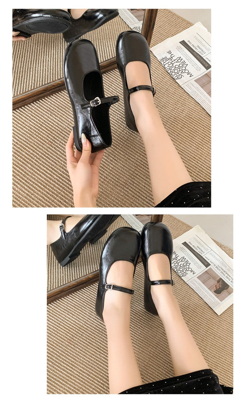 2025 New Elegant Comfortable and Versatile Woman Round Toe Lady Barefoot Flats Elegant Soft Sole Ballerina Party Mary Jane Shoes