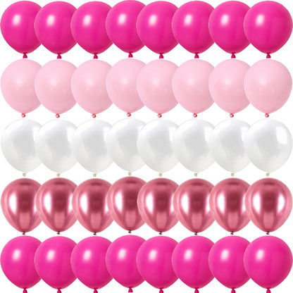 40PCS Rose Pink Metal Latex Confetti Confetti Balloons Wedding Decorations Matte Globos New Year Birthday Party Decorations