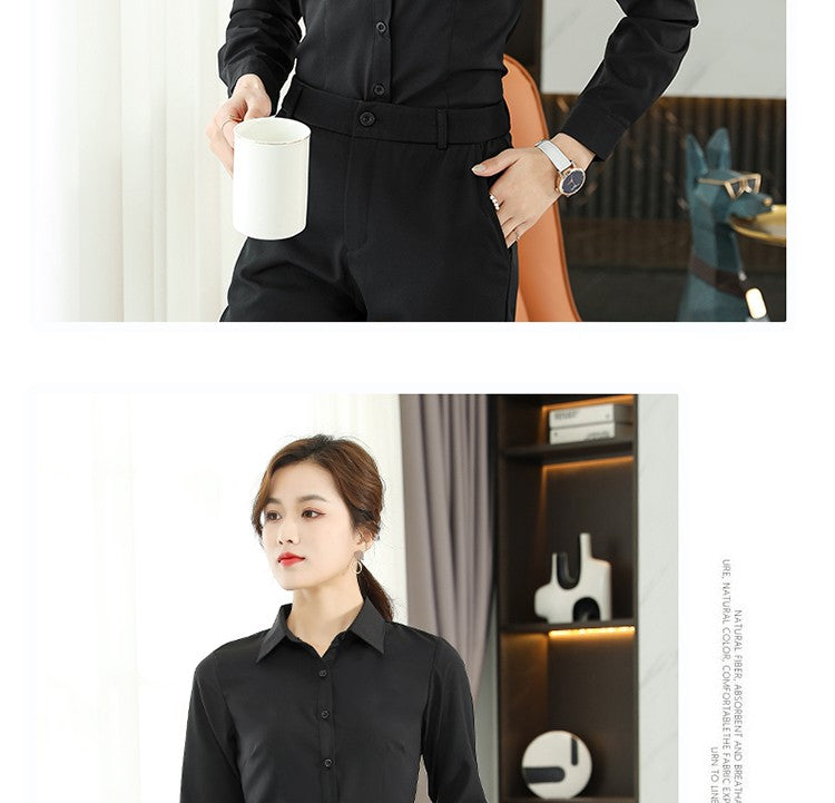 Formal Dress Women Shirt Long Sleeve Blouse New Black Shirt Women Tops 2024 Fashion Women Clothing Basic White Shirts OL Blouses